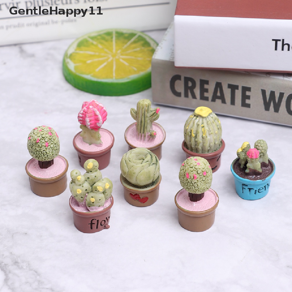 Gentlehappy 5Pcs Miniatur Dalam Pot Untuk Dekorasi Furniture Rumah Boneka Home id