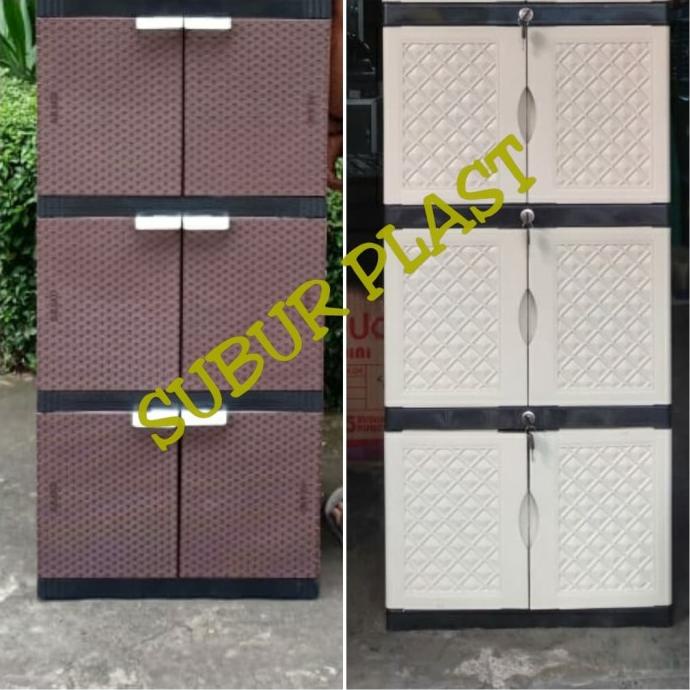 

lemari plastik mini club susun 3 stock ready