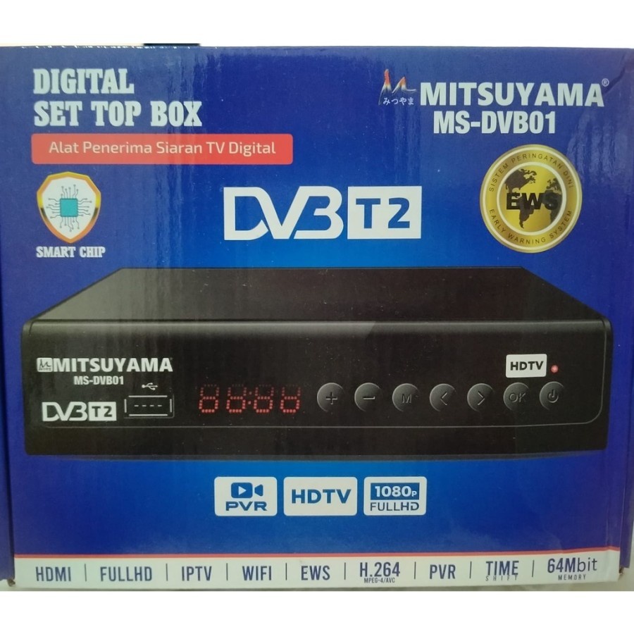 SET TOP BOX DVB-T2 RECEIVER TV DIGITAL MITSUYAMA MS-DVB01 KUALITAS TERBAIK