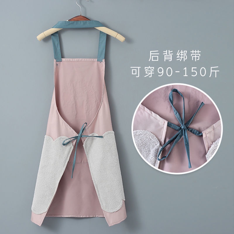 Apron Celemek dapur chef apron masak pelindung baju anti Basah kotor clemek koki bahan Plastik Perlak dan Kain motif kitchen black Pink Blue Motif Kelinci Bunga Putih Hitam Cuci Piring anti air noda lucu wanita cewek masak orange bear