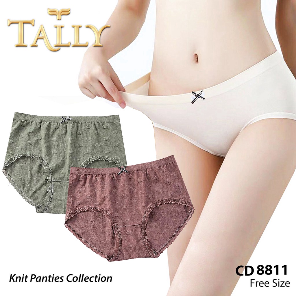 CD BODY 8811 TALLY - FREESIZE  - TALLY Celana Dalam Wanita Bahan Rajut Stretch Fit to L - XL CD 8811 TALLY CD CELANA DALAM RAJUT 8811 I FREE SIZE I FIT XL I BAHAN RAJUT HALUS