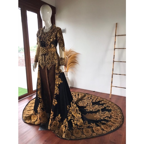 Kebaya  pengantin kutubaru ekor/kebaya pengantin/kebaya jawa/kebaya modern