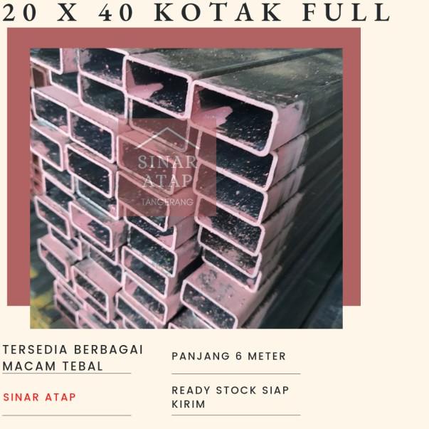 HOLLOW GALVANIS 20 x 40 TEBAL 2MM PANJANG 6 M