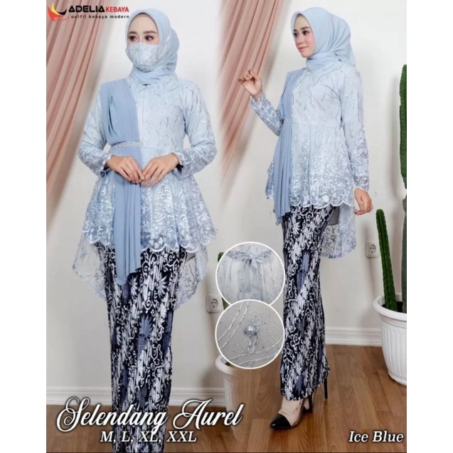 KEBAYA MODERN AUREL SELENDANG CERUTY/ KEBAYA SELENDANG BUSUI/KEBAYA MODERN /KEBAYA AURORA SELENDANG/