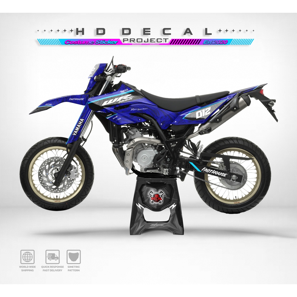 Decal Yamaha WR 155 Desain Custom (CRF,KLXBF,WR 155,KLX Old,Dtracker,YZ85)