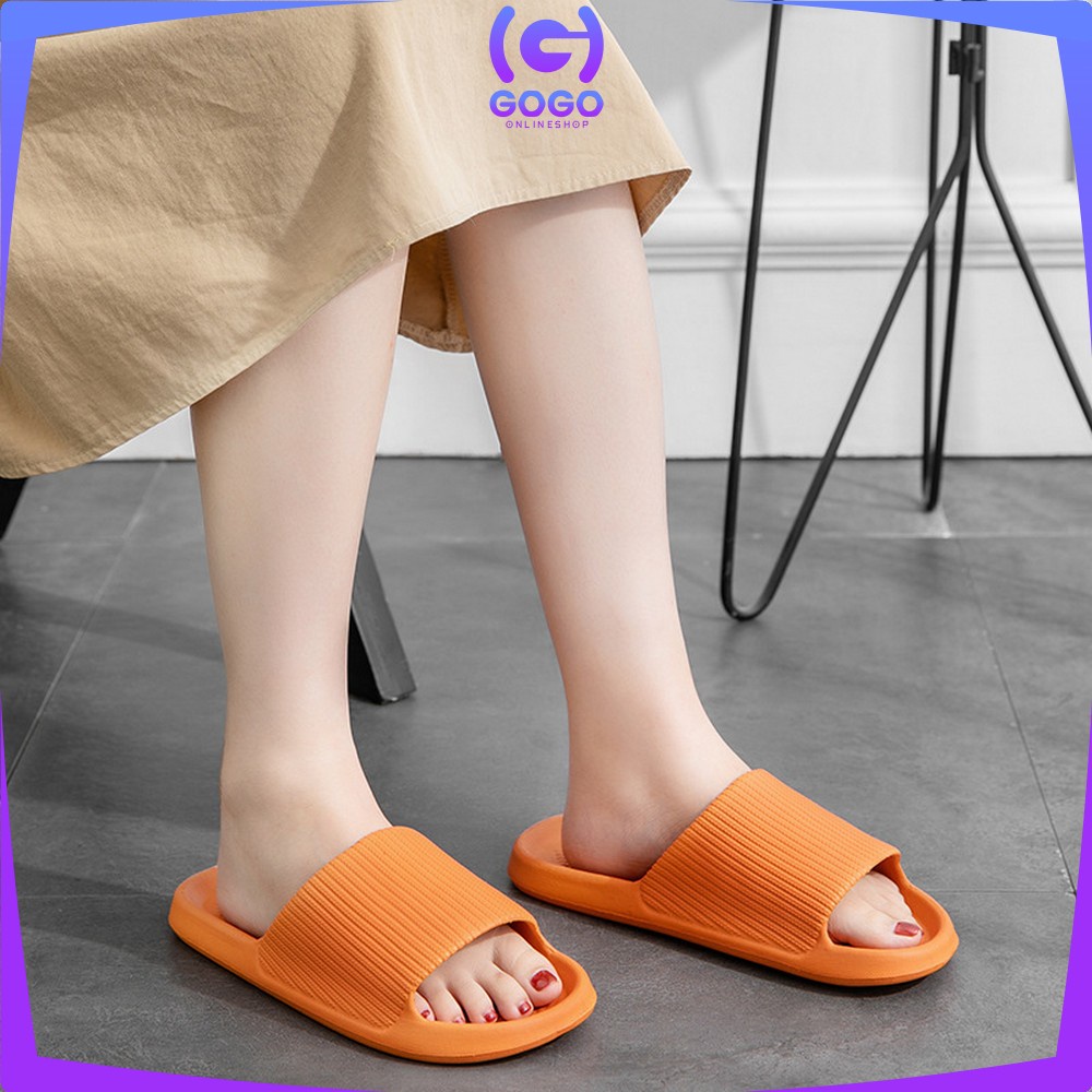 GOGO-S52 Sandal Slop Rumah Hotel Bahan Eva Sendal Karet Kamar Mandi Empuk Anti Slip Sandals Wanita Pria Couple