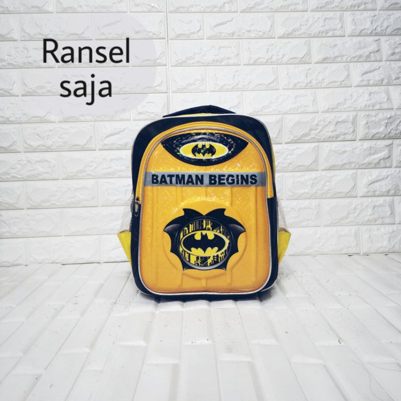 TAS TIMBUL NYALA RANSEL SEKOLAH TK-SD ANAK LAKI LAKI MOTIF 3D TIMBUL SUPER HERO