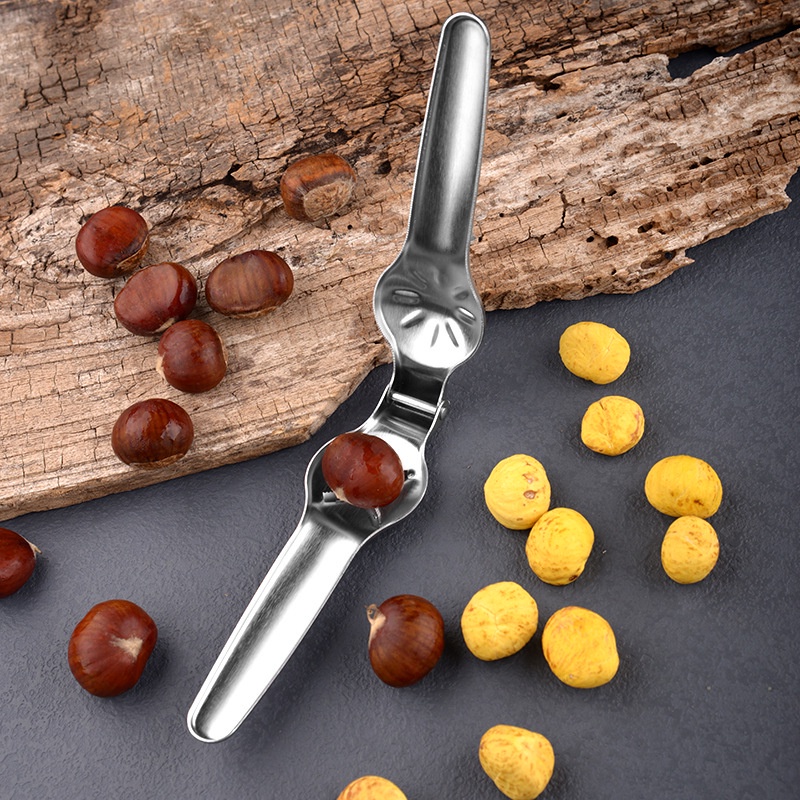 Klip Pembuka Kacang Chestnut Multifungsi Bahan Stainless Steel Untuk Dapur