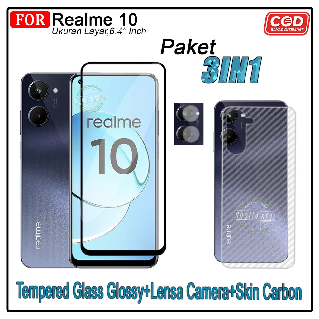 PAKET 3IN1 Anti Gores Ceramic Privacy Matte Realme 10 4G 10 Pro 5G C35 C31 Anti Spy Full Cover