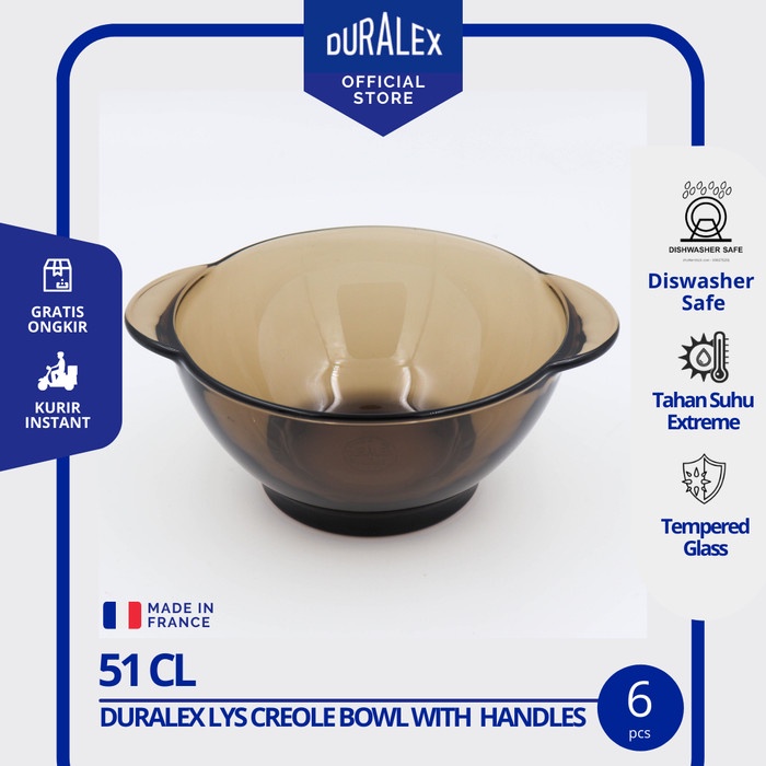 Duralex Creole Bowl 51 Cl - Isi 6 Pcs Mangkok Kaca/Mangkok Sop Bakso