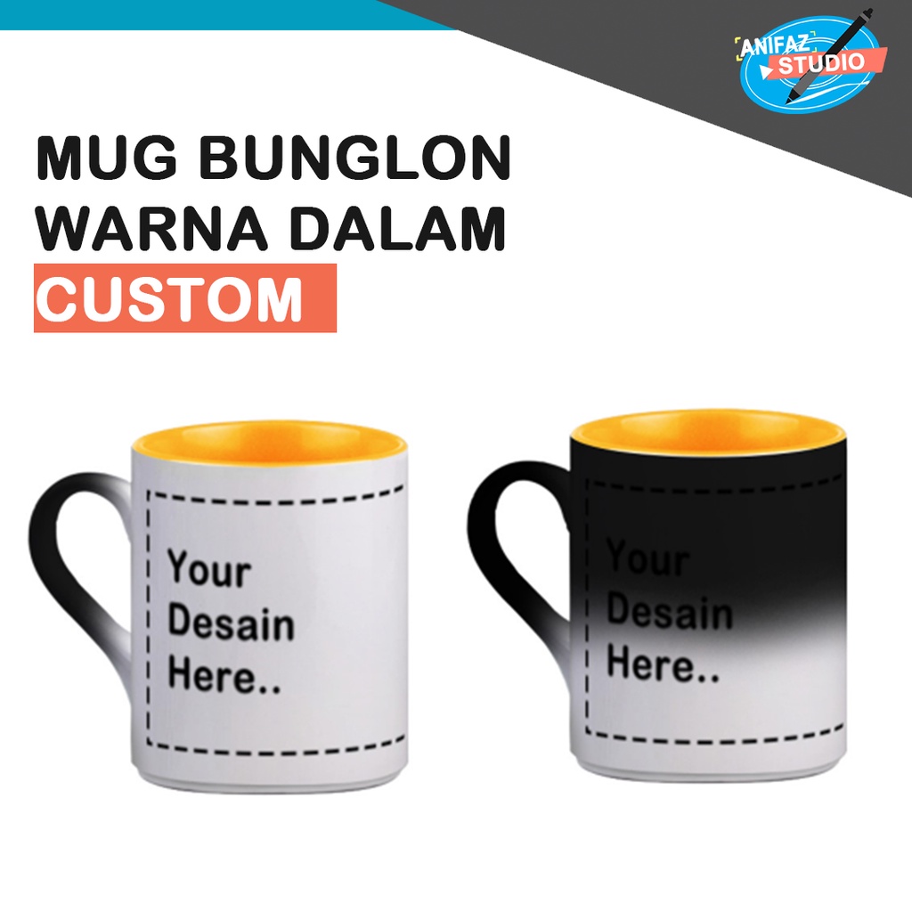 Mug Bunglon Warna Dalam Custom