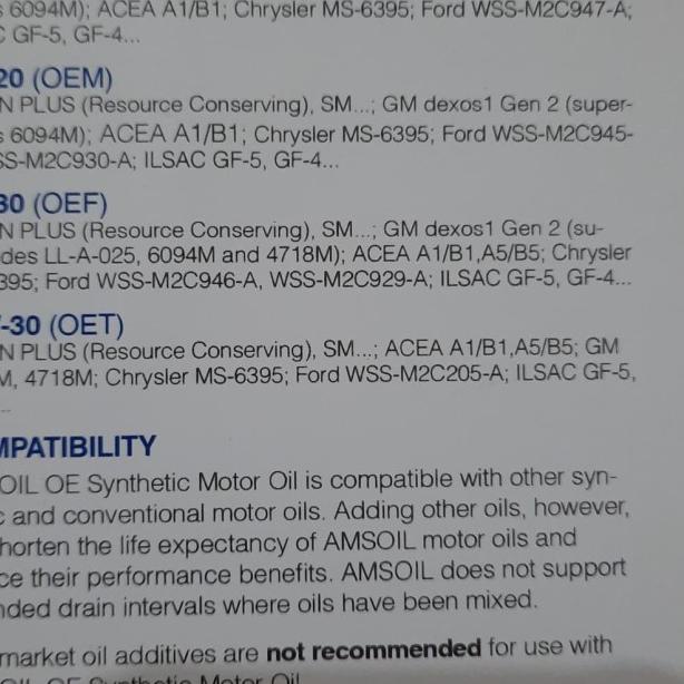 AMSOIL 5W30 OE OLI MESIN BENSIN