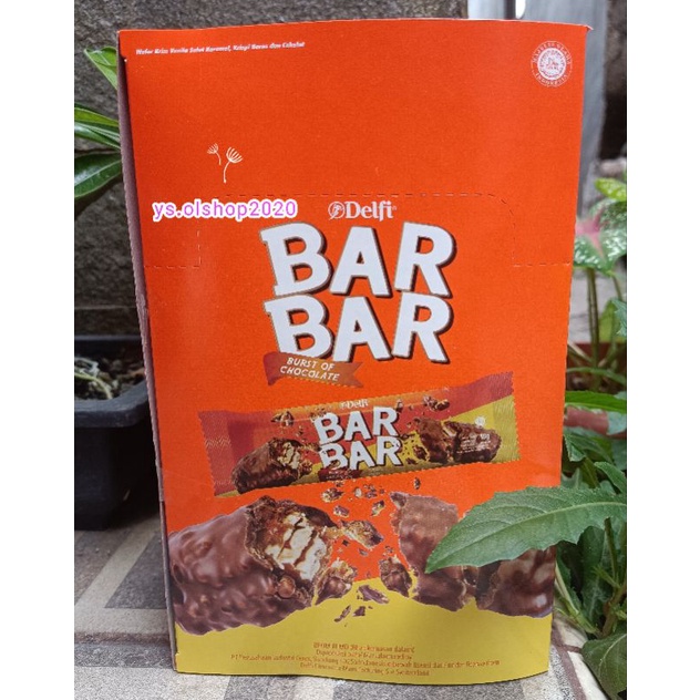 1 Box Delfi Bar Bar Burst Of Chocolate Coklat 18 Gr