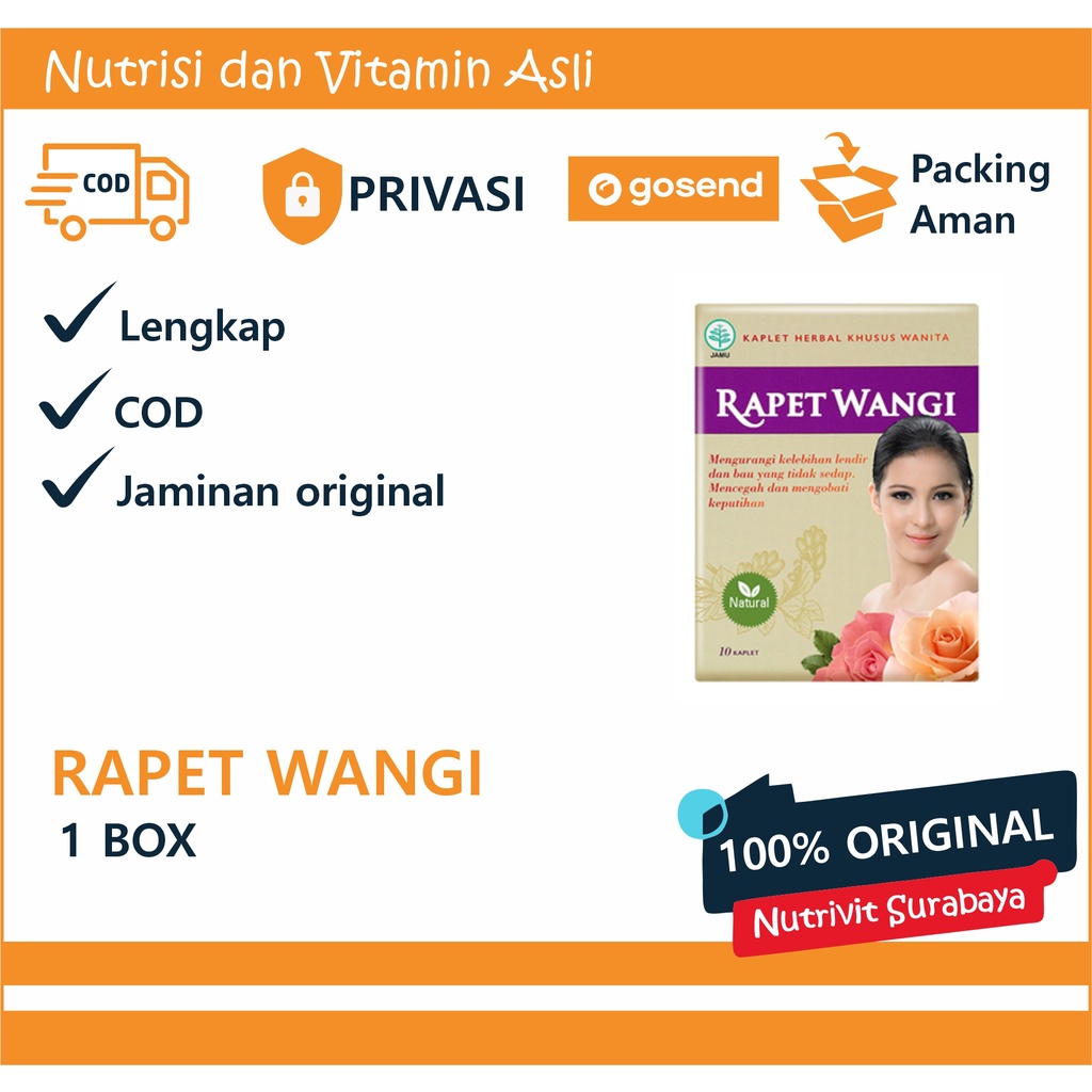 Rapet Wangi Box (1 strip isi 10 butir) - Jamu Herbal Wanita