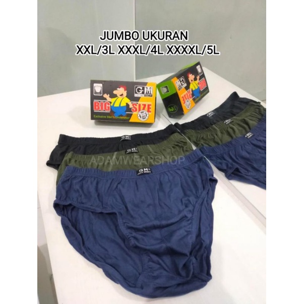 Celana dalam pria jumbo big size isi 3pcs