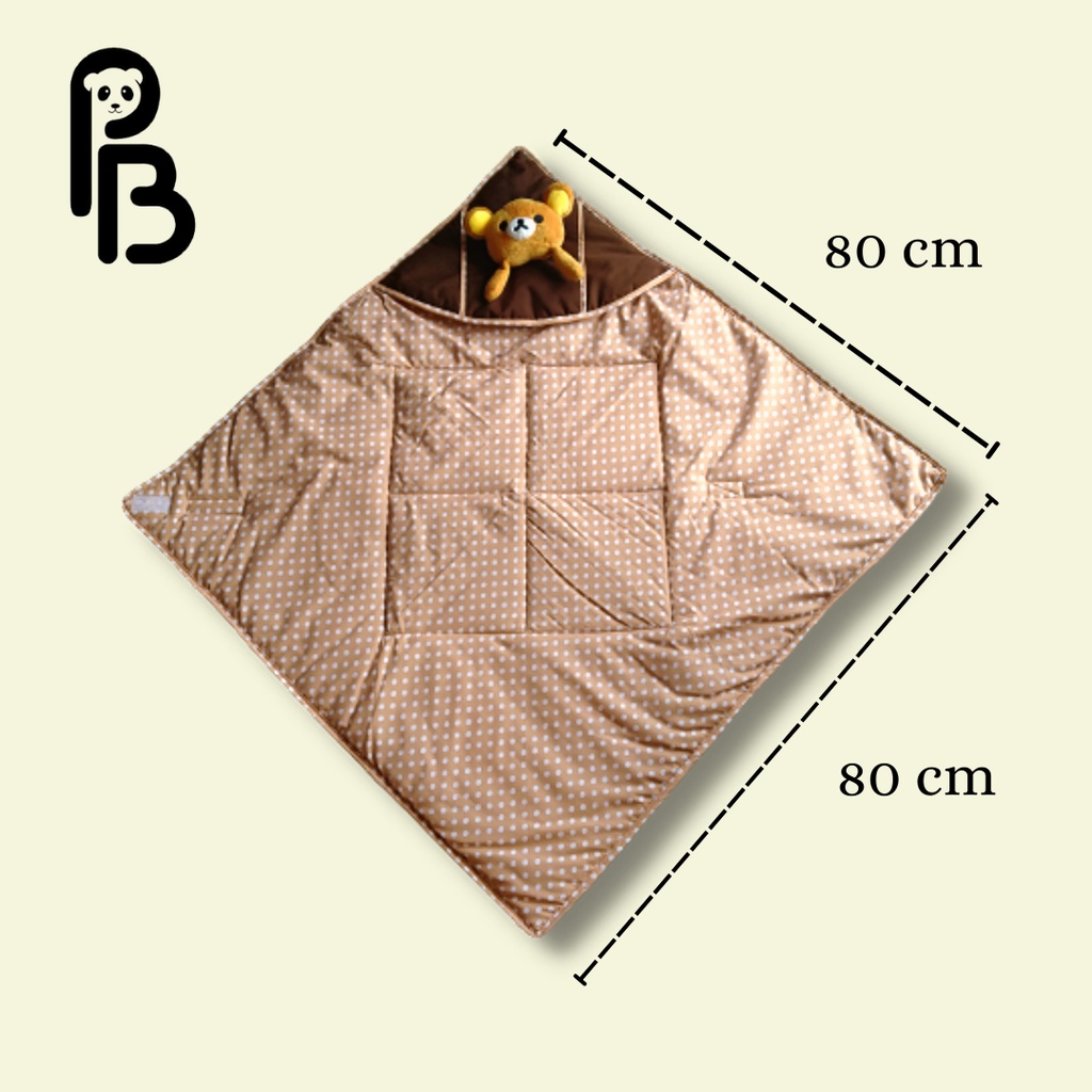 Precious Baby | Selimut Topi Bayi Jumbo | Ukuran 80x80 CM | Baby Blanket | Hoodie Blanket Baby
