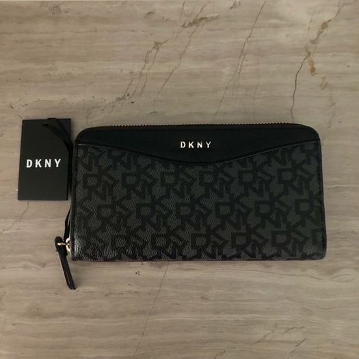 NEW DKNY Dayna Large Logo Zip Around Wallet Dompet DKNY Original