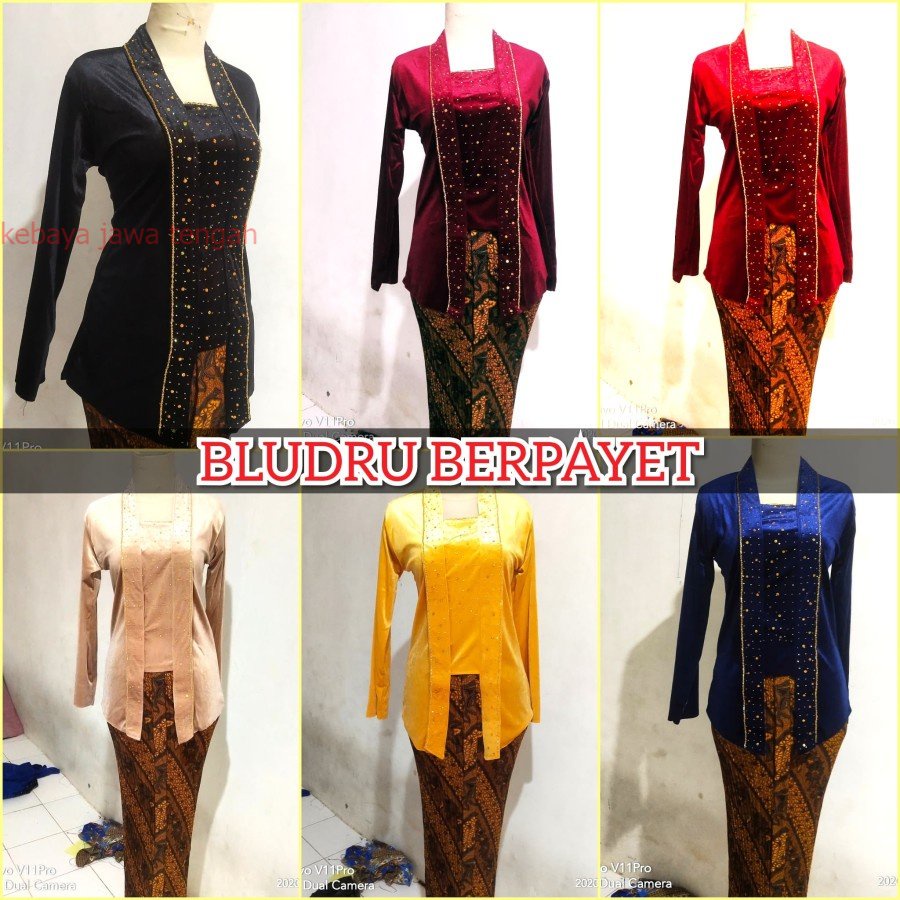 Atasan kebaya bludru kutu baru ber payet kartini Kebaya Bludru