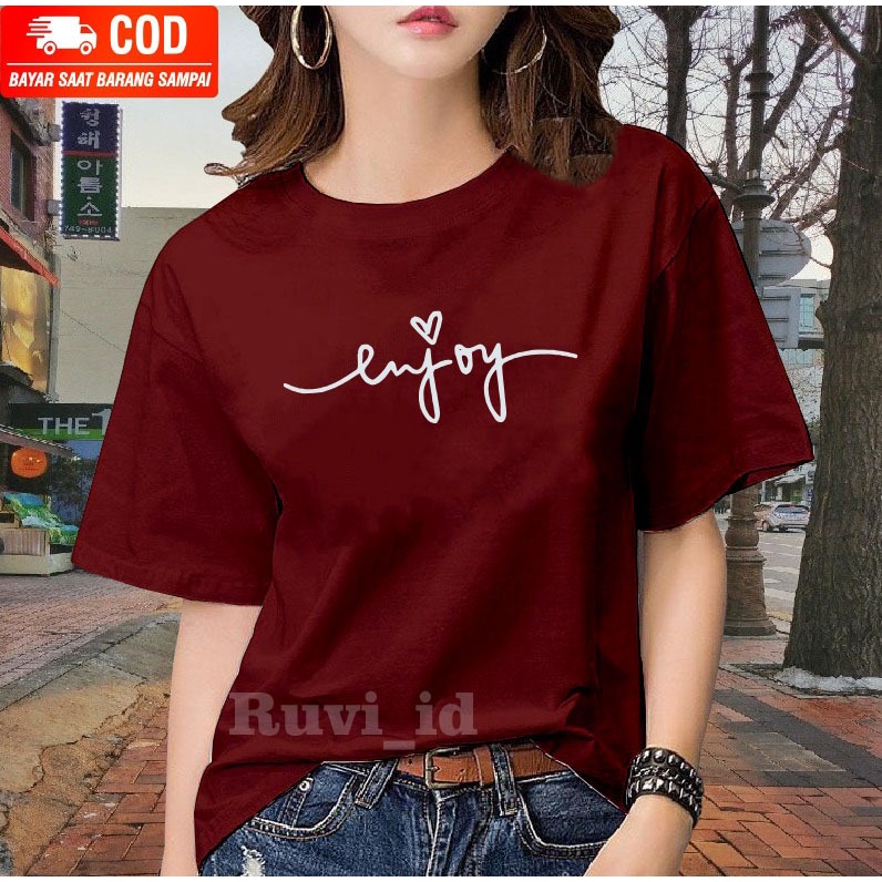 Ruvi_id-KAOS DISTRO / BELI 3 GRATIS HEADSET EXTRA BAS / KAOS WANITA KEKINIAN / KAOS TERLARIS / KAOS WANITA KOREAN STYLE LENGAN PENDEK / BAJU TRENDY / KAOS OBLONG / KAOS OVERSIZE / BLUS / T-SHIRT / KAOS IMPORT / BAHAN KATUN TEBAL / KAOS MURAH