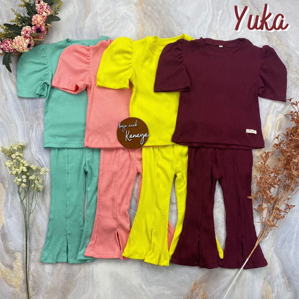 1-3THN SETELAN ANAK YUKA ONESET ANAK PREREMPUAN by MYBEE