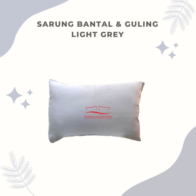 Hanya Tambahan Sarung Bantal Guling Warna Light Grey