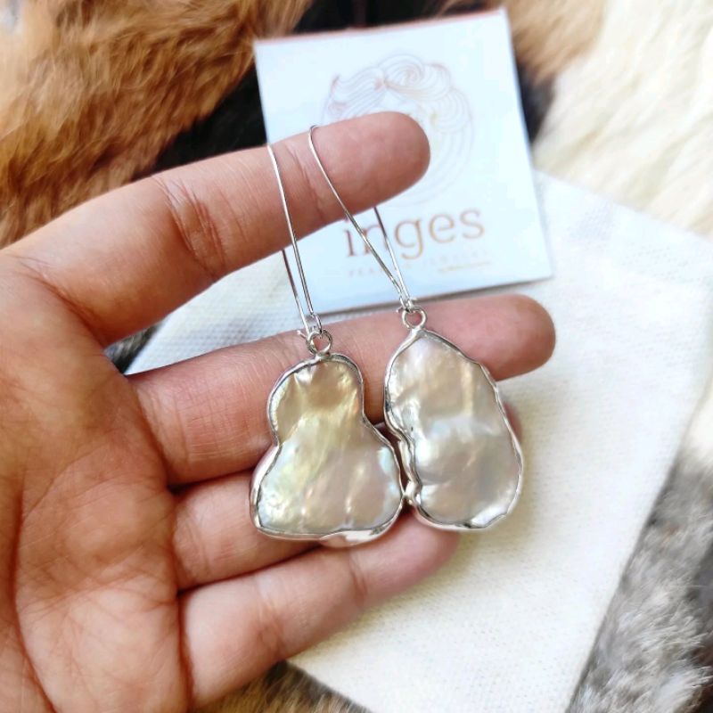 Anting Hook Mutiara Keshi Super