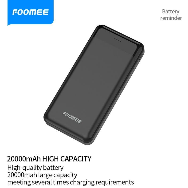 A_   Foomee Power Bank 20000 Mah Fast Charging 2,1A RQ20 Bonus Kabel Micro