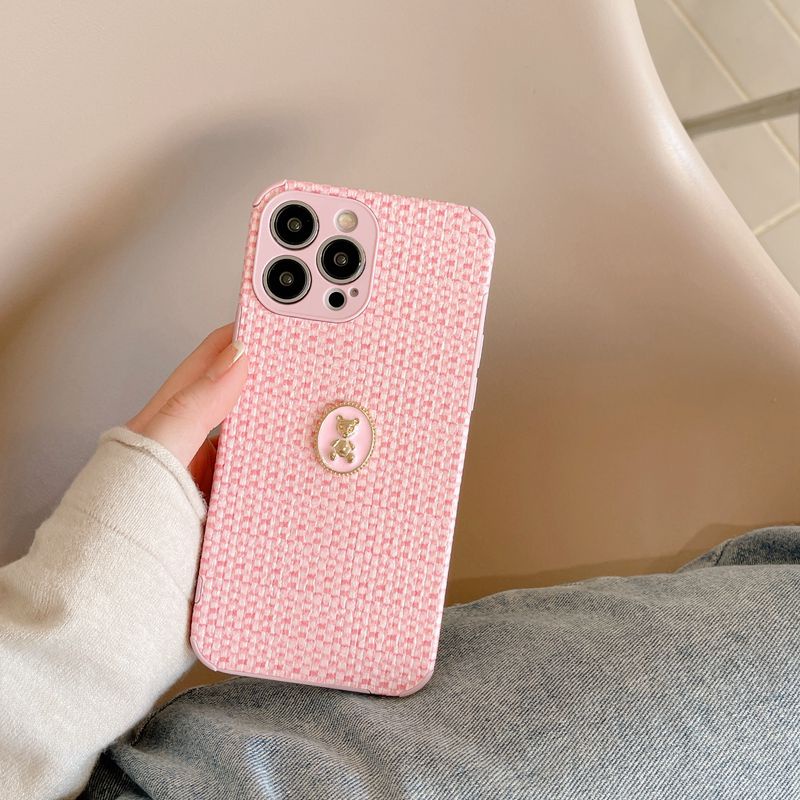 Soft Case Motif Boneka Beruang Bahan Kain Untuk IPhone 7 8 Plus 7 + 8 + XR XS Max 11 12 13 Pro Max 14 Plus 14 Pro Max