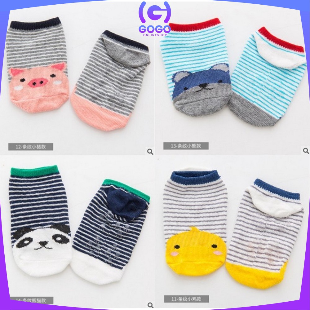 GOGO-P11-P14 Kaos Kaki Pendek Anak Bayi Bahan Katun Kaus Kaki Karakter Lucu Model Korea Import Murah