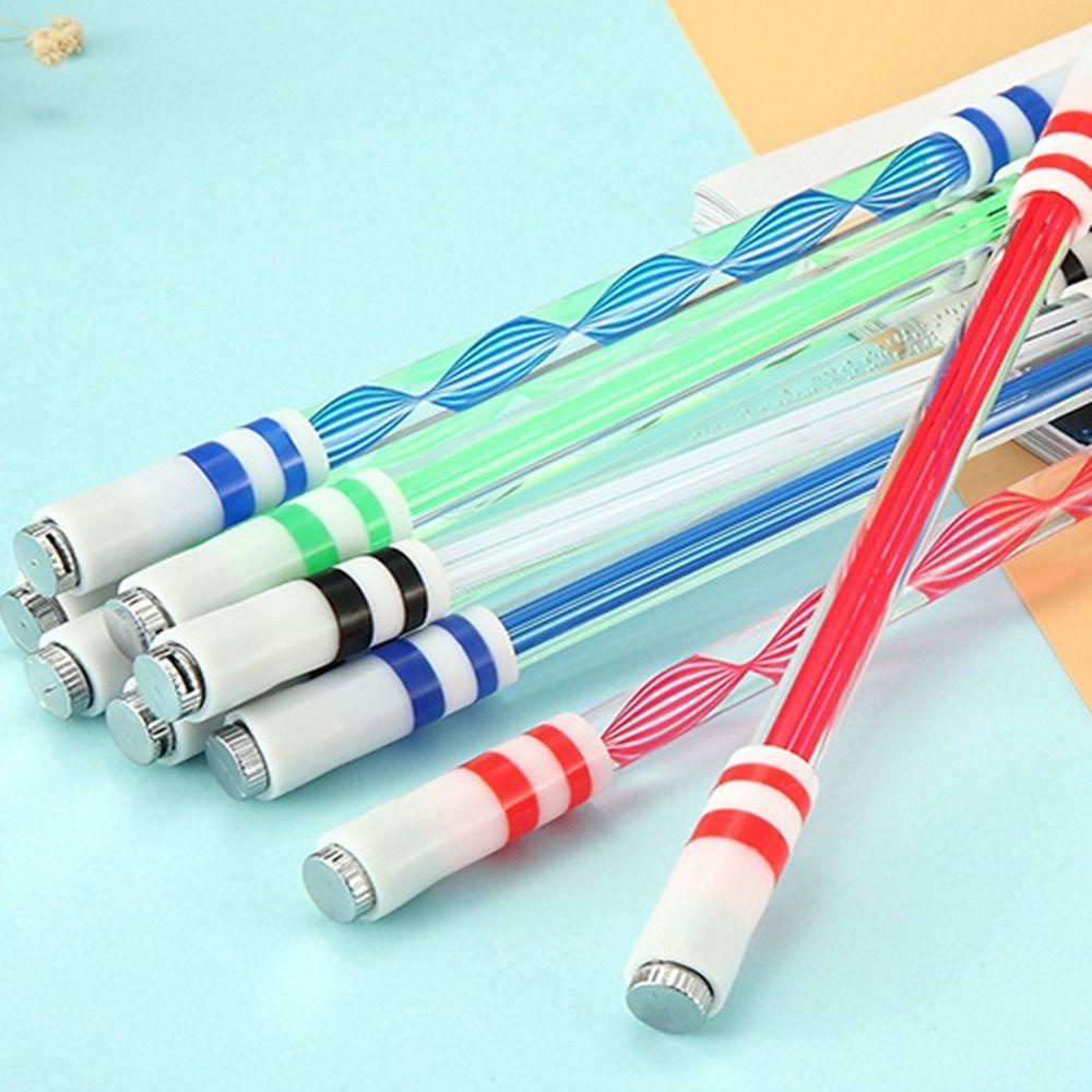 R-flower Spinning Pen Light-Up Toys Pocket LED Flash Spinning Pen Release Pressure Spin Mainan LED Luminous