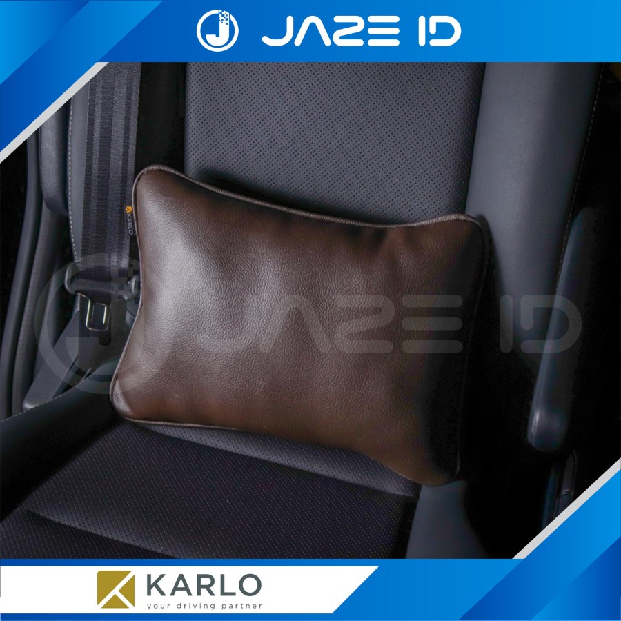 Karlo Bantal Pinggang Duduk Pemium Mobil Basic Black Hitam