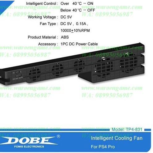 Playstation 4 PRO Intelligent Cooling Fans For PS4 Pro Original DOBE