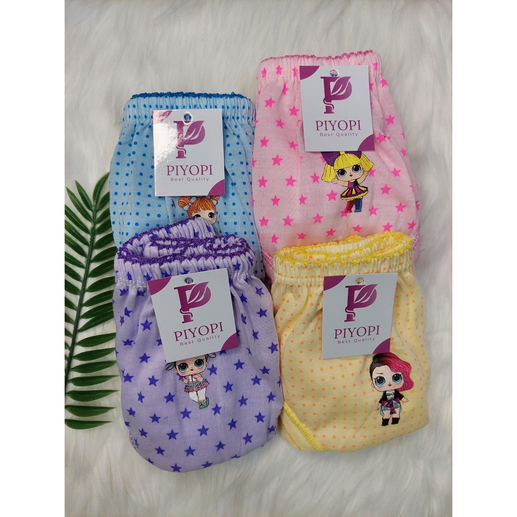 6 Pcs Celana Dalam Anak Perempuan Katun Motif Kartun Karakter