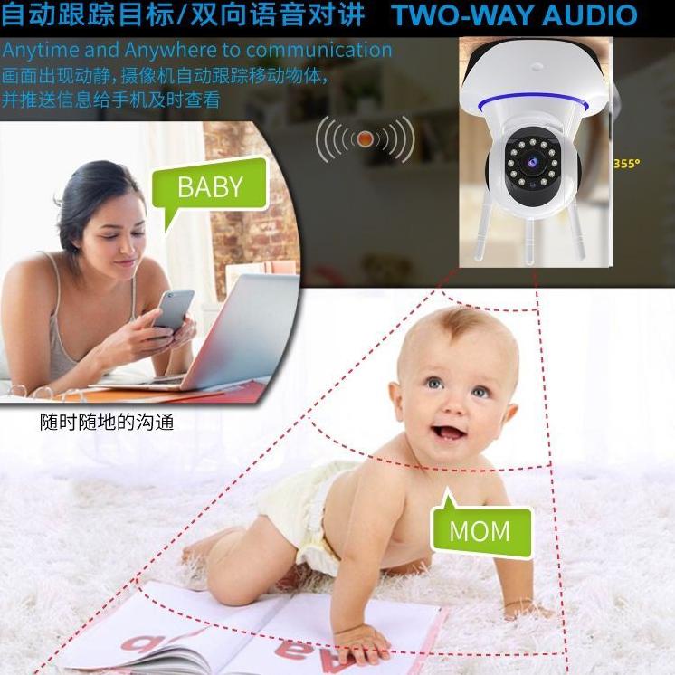 Termurah V380 Ip Camera 2MP Full HD Wireless Wifi Mode AP Mode P2P Cctv Wireless