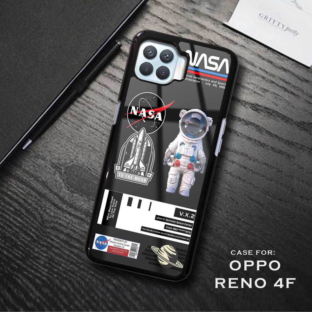 Rou Case OPPO Reno 4F - [ Case Nasa ] - Case 2D -  Premium Glossy - Hardcase Premium Glossy