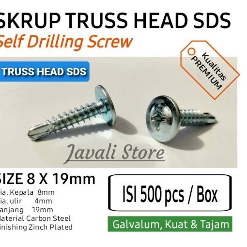 Baut Skrup Truss Head SDS Self Drilling Screw 8X19mm (3/4 Inch) "BDM"