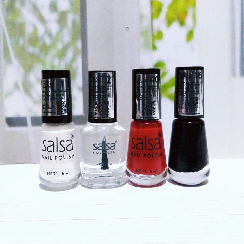 Jual Salsa Kutek Nail Polish Cat Kuku Bening Merah Putih Hitam Kutek Halal Bpom Shopee Indonesia