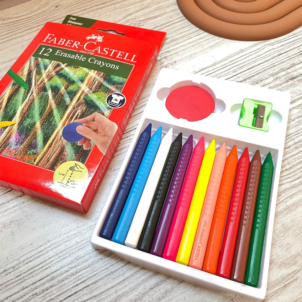 

krayon faber castel isi 24 pcs untuk keperluan seni sekolah krayon lucu mewarnai bisa COD import
