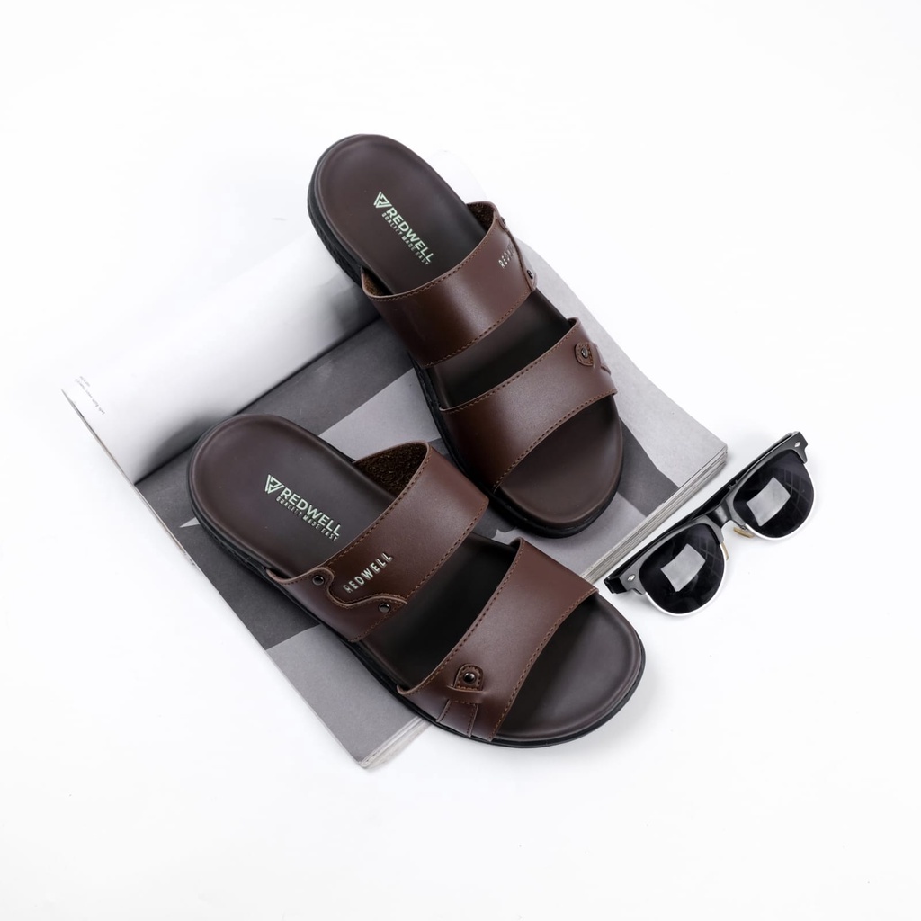 SANDAL KULIT PRIA scarlos 003  BROWN TAN KULIT SAPI ASLI ORIGINAL HANDMADE BANDUNG KASUAL SANTAI