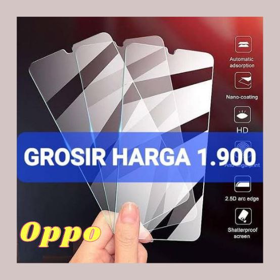 TEMPERED GLASS KACA BENING ANTI GORES/PELINDUNG LAYAR KACA BENING/ TG KACA BENING OPPO RENO ACE RENO 2F RENO 3 PRO RENO 4 RENO 4F RENO6