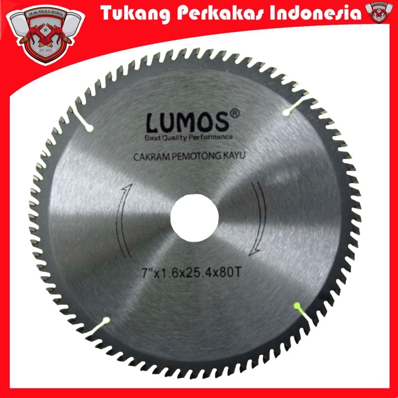 Lumos Circulaw Saw Blade 7inch 80T Mata gergaji potong Kayu 7”x80T
