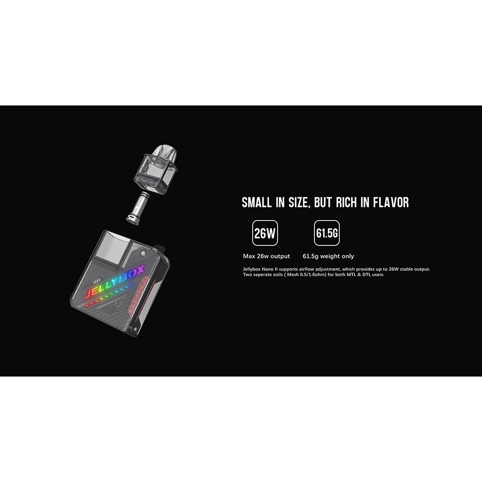 POD KIT JELLY BOX NANO II BY RINCOE ORIGINAL POD VAPE