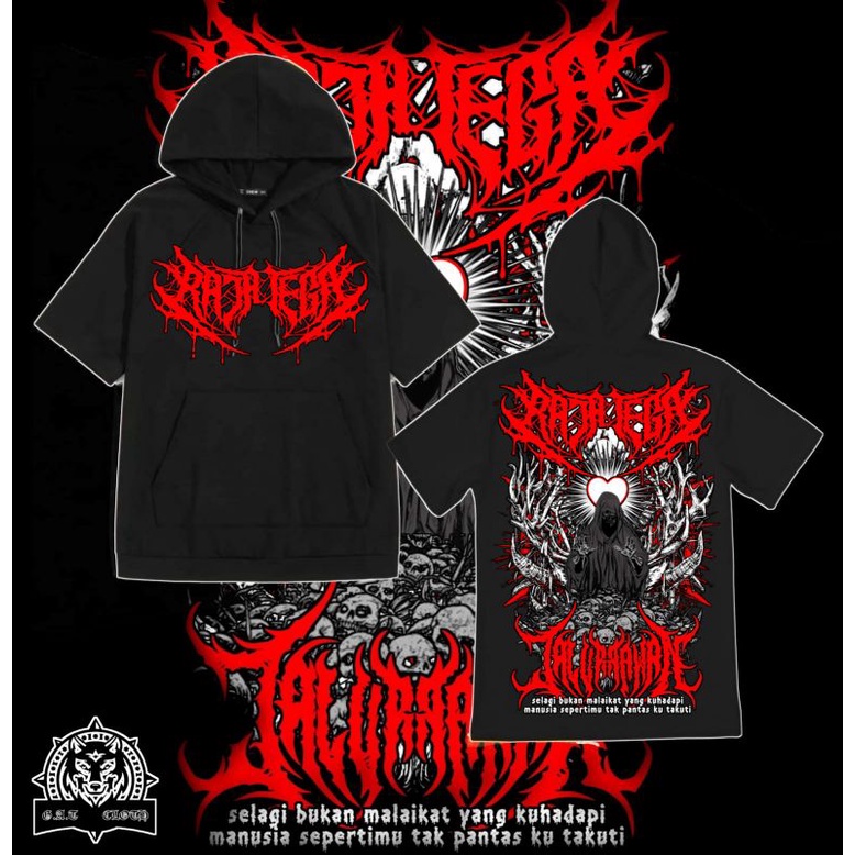 TS HOODIE PSHT RAJA TEGA SELAGI BUKAN MALAIKAT YANG KUHADAPI MANUSIA SEPERTIMU TAK PANTAS KU TAKUTI 