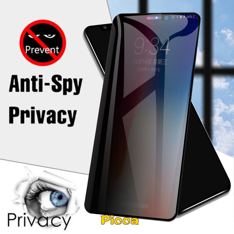 Anti Spy Privasi Layar Tempered Glass Film Realme C31 C55 10 PRO 9i C35 C33 C30 9i 9 9pro Plus C25s 8 C15 C25 C12 C11 8i 7i C17 7 C21Y 5i C25Y 5S 6i C3 C20 8Pro 6 C20a C11 6s GT