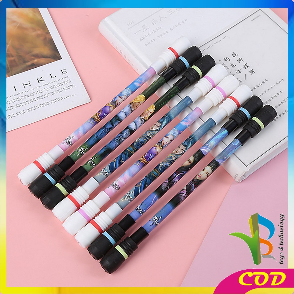 RB-A38 Spinning Pen Pulpen Putar Karakter Anti Stress / Pena Pulpen Putar Mainan Anak Pen Spinner Balance