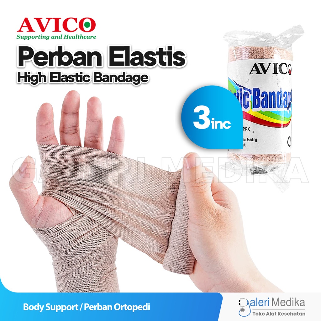 Avico Elastic Bandage - Perban Elastis Ukuran 7,5 cm