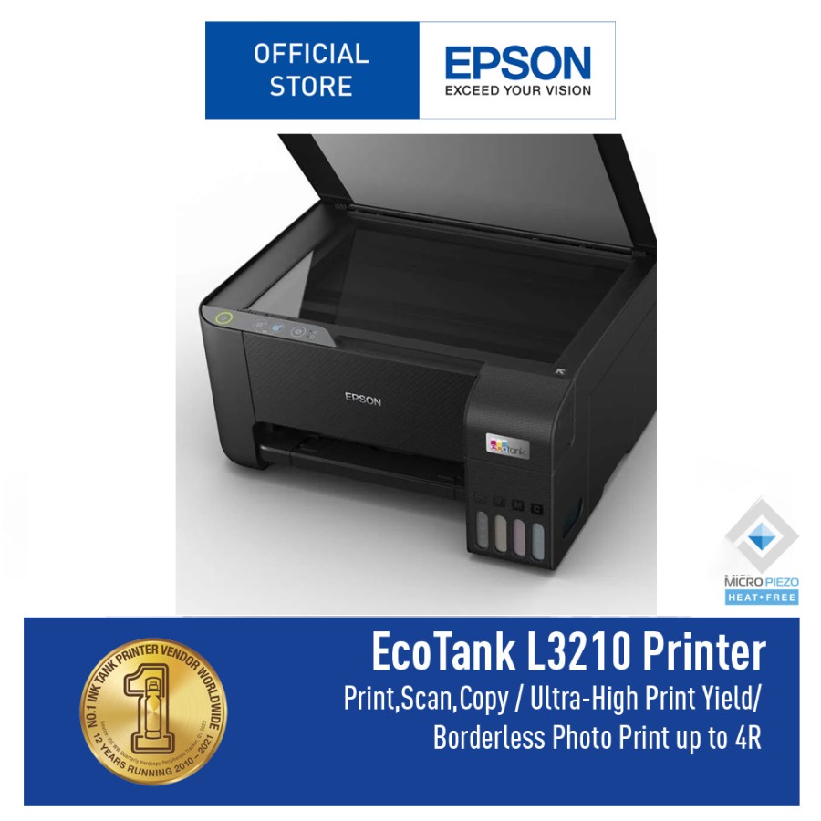 PRINTER MULTI FUNGSI EPSON L3210 ALL IN ONE PRINT SCAN COPY INKTANK GARANSI RESMI EPSON INDONESIA 2 TAHUN