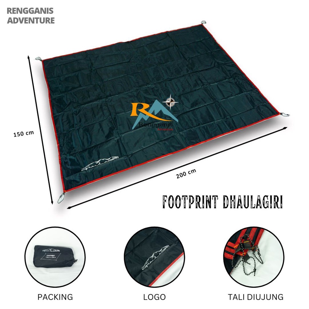 Footprint DHAULAGIRI Alas Tenda Camping 150 x 200 DAN 200X200 Flysheet Multifungsi Outdoor