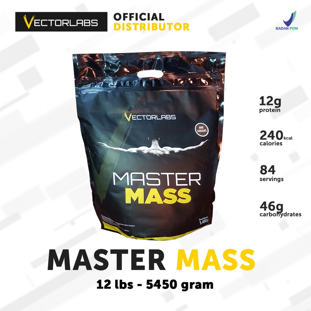 Vectorlabs Master Mass Gainer 12Lbs 5,4kg Susu Protein Penambah Berat Badan
