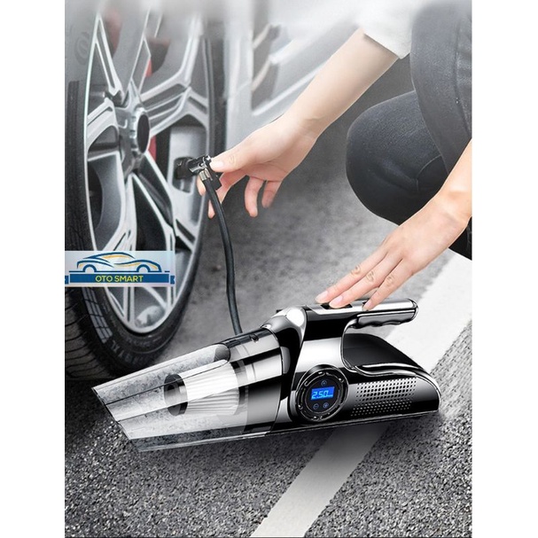 Vacuum 4 in 1Cleaner Mobil Protable Recharge Super Strong Suction Wireles Bisa isi angin Ban  Kompresor Air angin Ban mobil motor